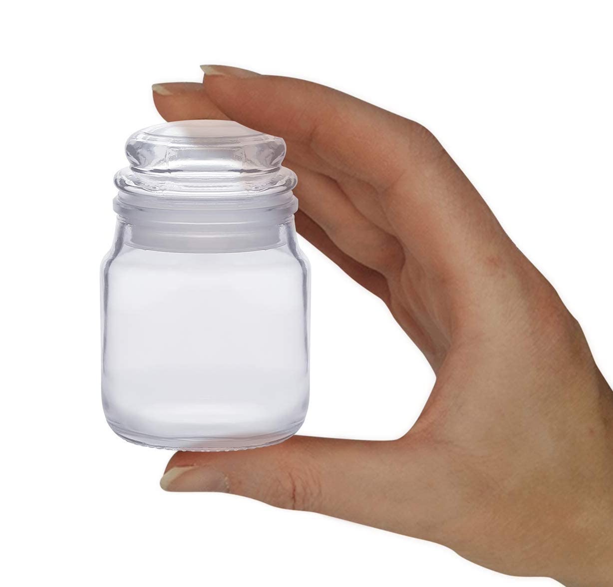 CLOUDMART 100Ml Spice Storage Glass Jar, Kitchen Storage Jars, Honey Jar And Container, Spice Masala Jar- Airtight Lid With Rubb